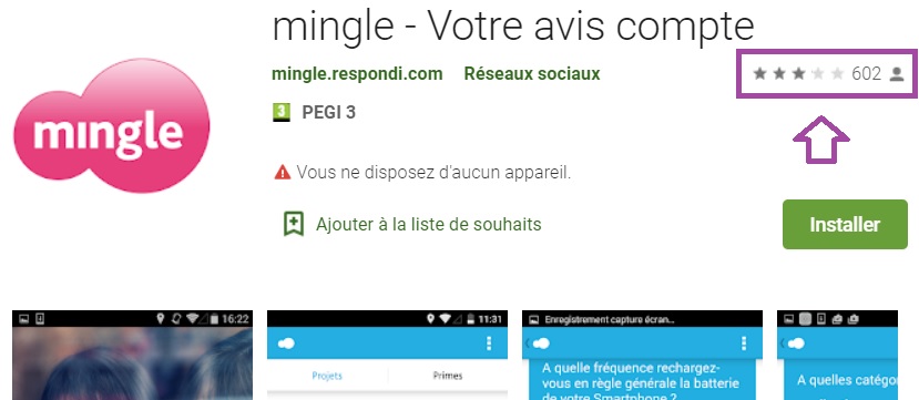 Application Mingle Respondi sur Google Play